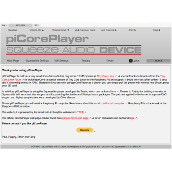 Instalacja i konfiguracja piCorePlayer (Lyrion Music Server) na Raspberry Pi