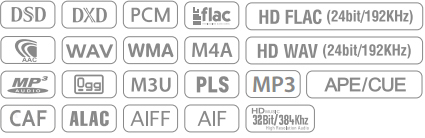 CocktailAudio N15D - wspierane formaty muzyczne